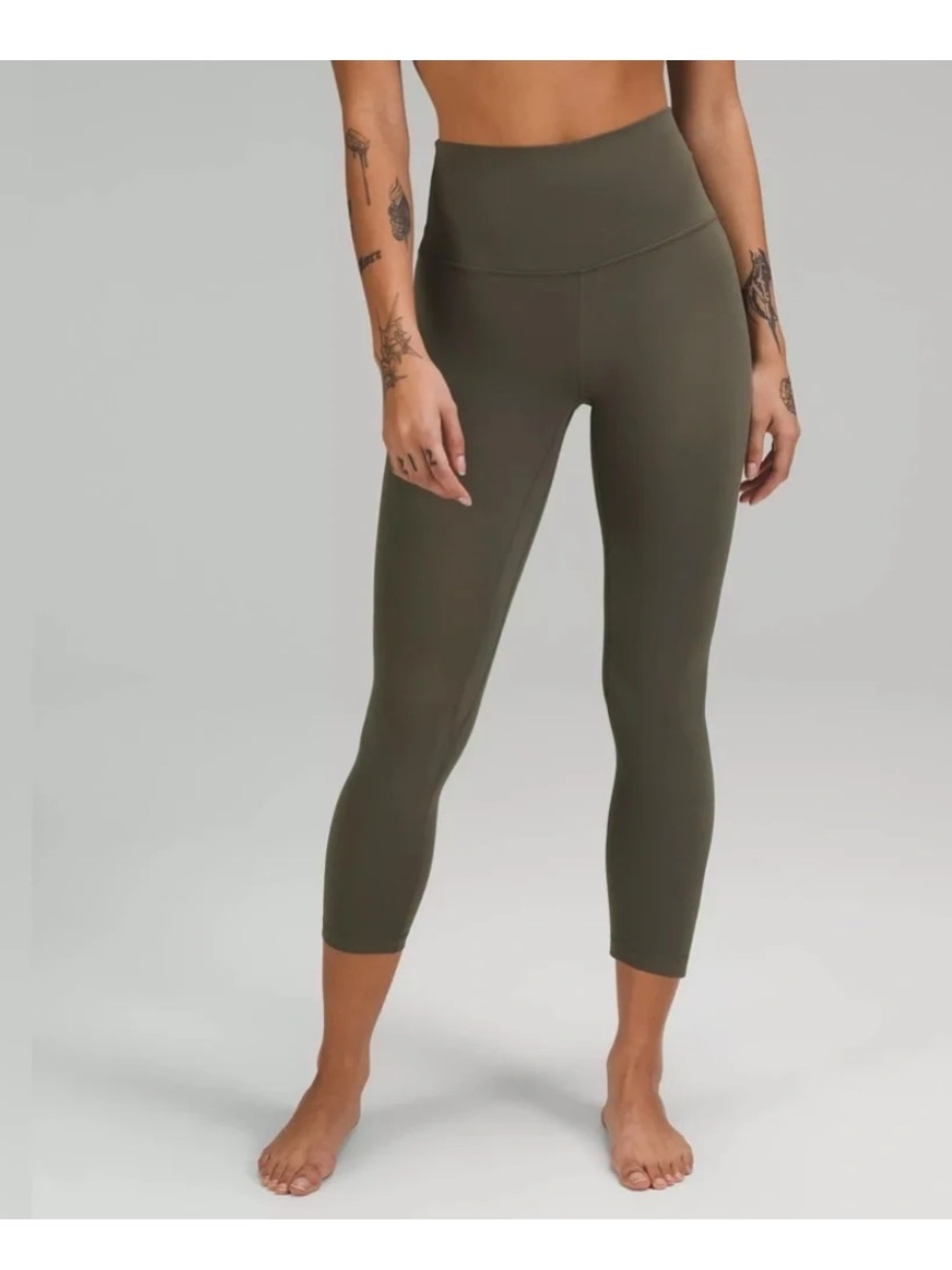 Lululemon Olive Green Yoga Capri Leggings